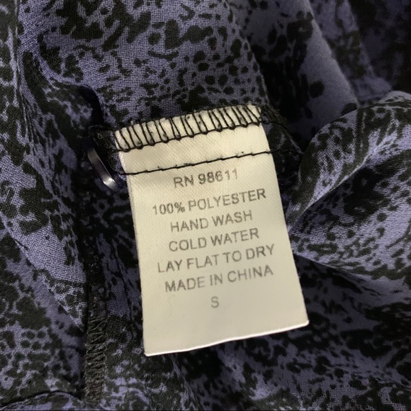 Sheer Blue Snake Print Top - Picture 8 of 8